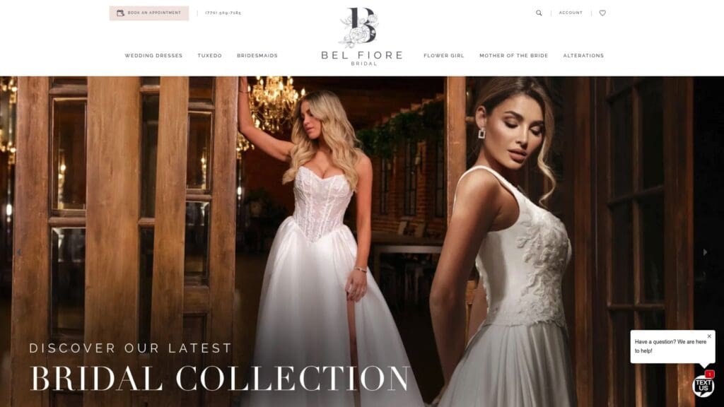Belfiore Bridal showroom