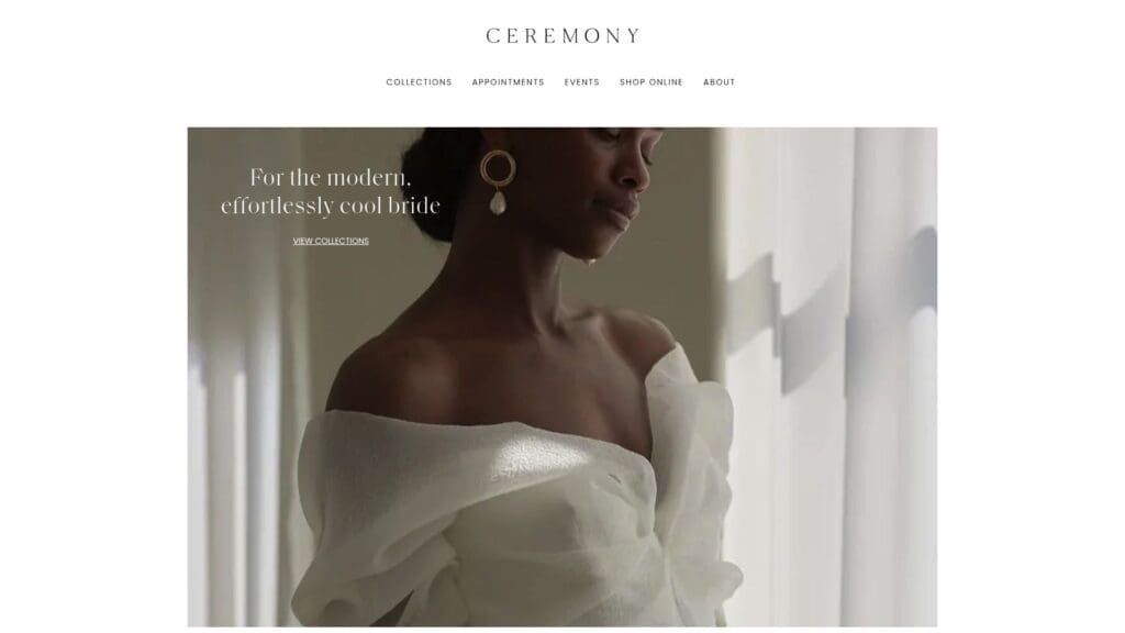 Ceremony Boston trunk show event setup