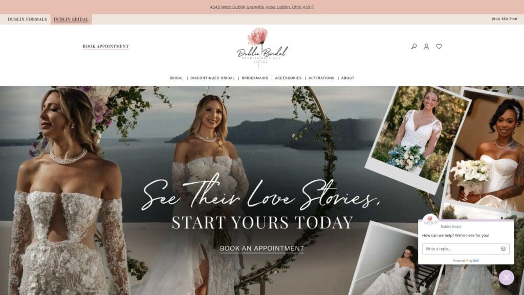 Dublin Bridal family-friendly shopping space