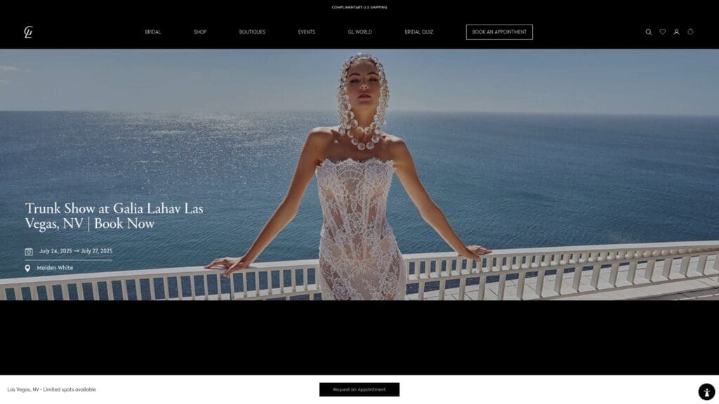 Galia Lahav Las Vegas trunk show page