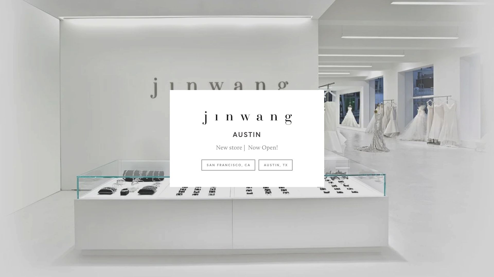 Jin Wang bridal boutique website