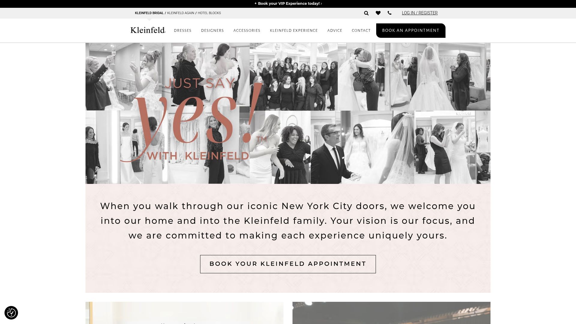 Screenshot of kleinfeldbridal.com
