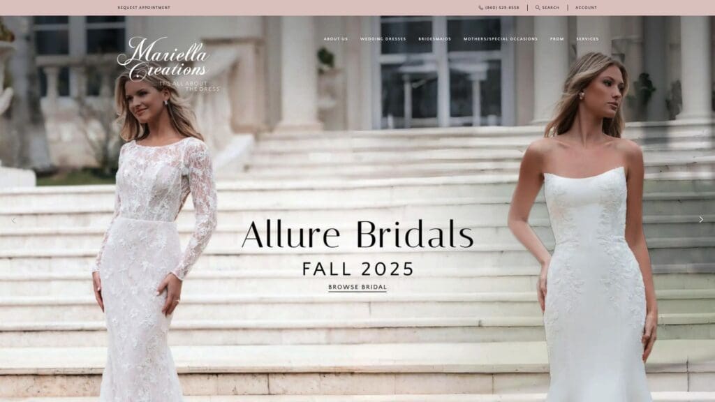 Mariella Creations bridal salon showcase