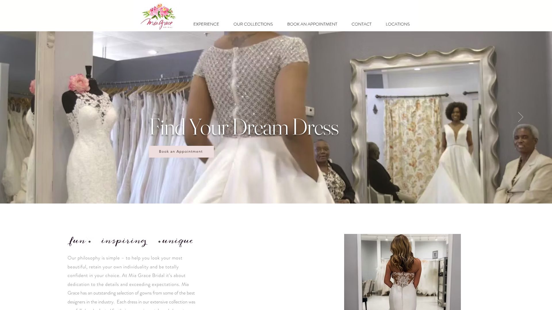 Mia Grace Bridal website