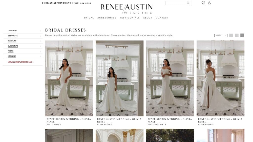 Renee Austin Wedding bridal collection