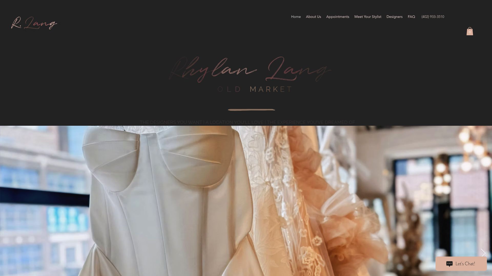 Rhylan Lang Bridal website