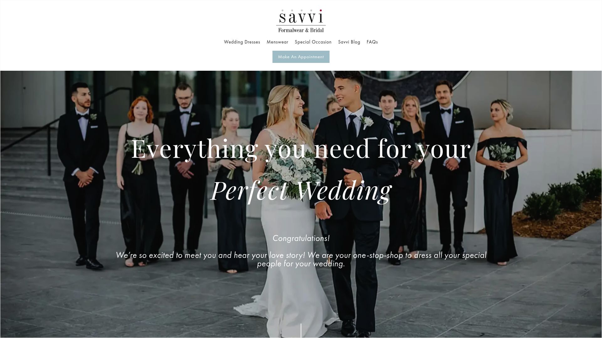 Savvi Formalwear website
