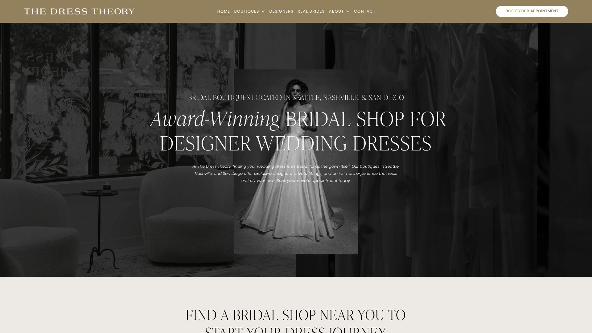 The Dress Theory boutique website