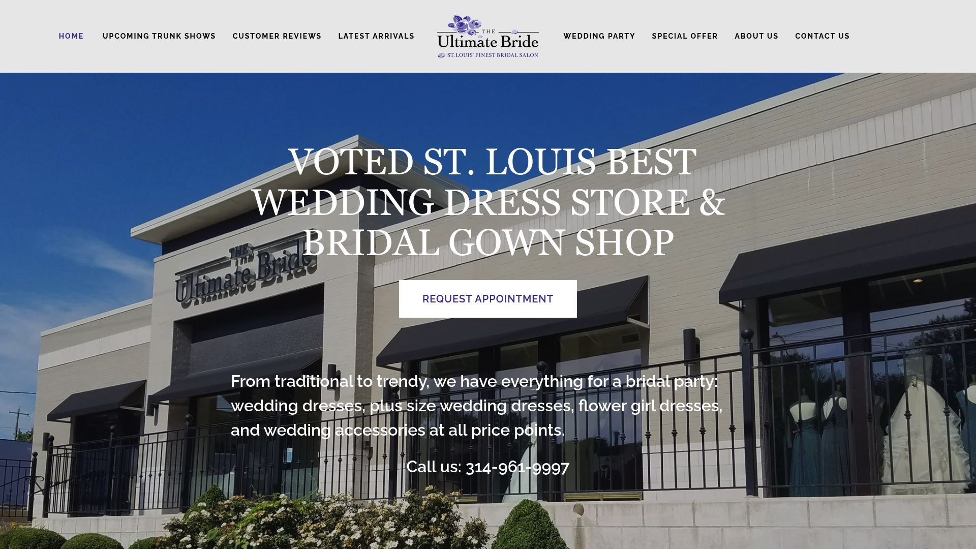 The Ultimate Bride bridal shop website
