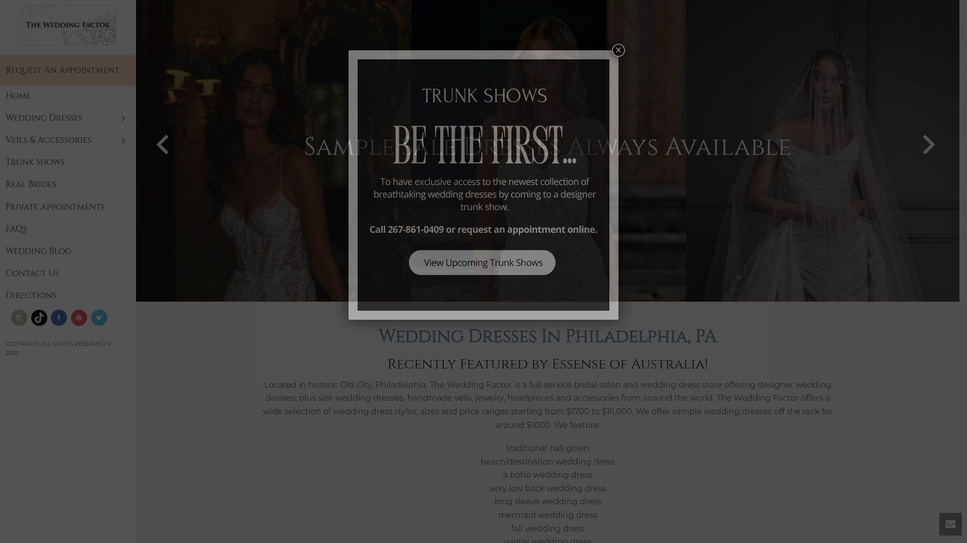 The Wedding Factor bridal shop exterior