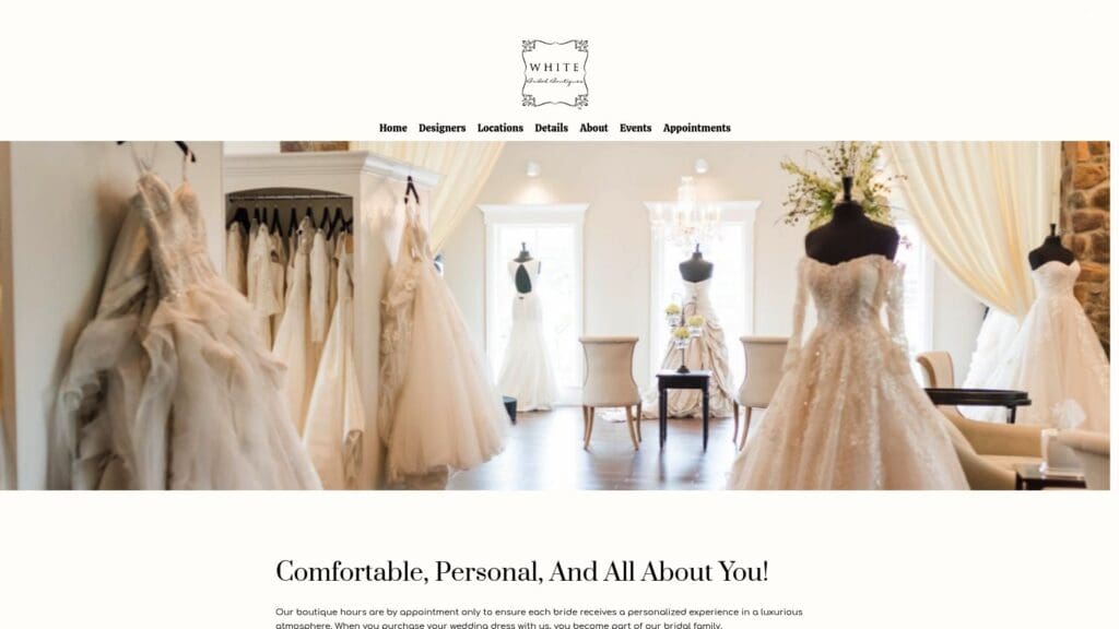 White Bridal Boutiques trunk show event
