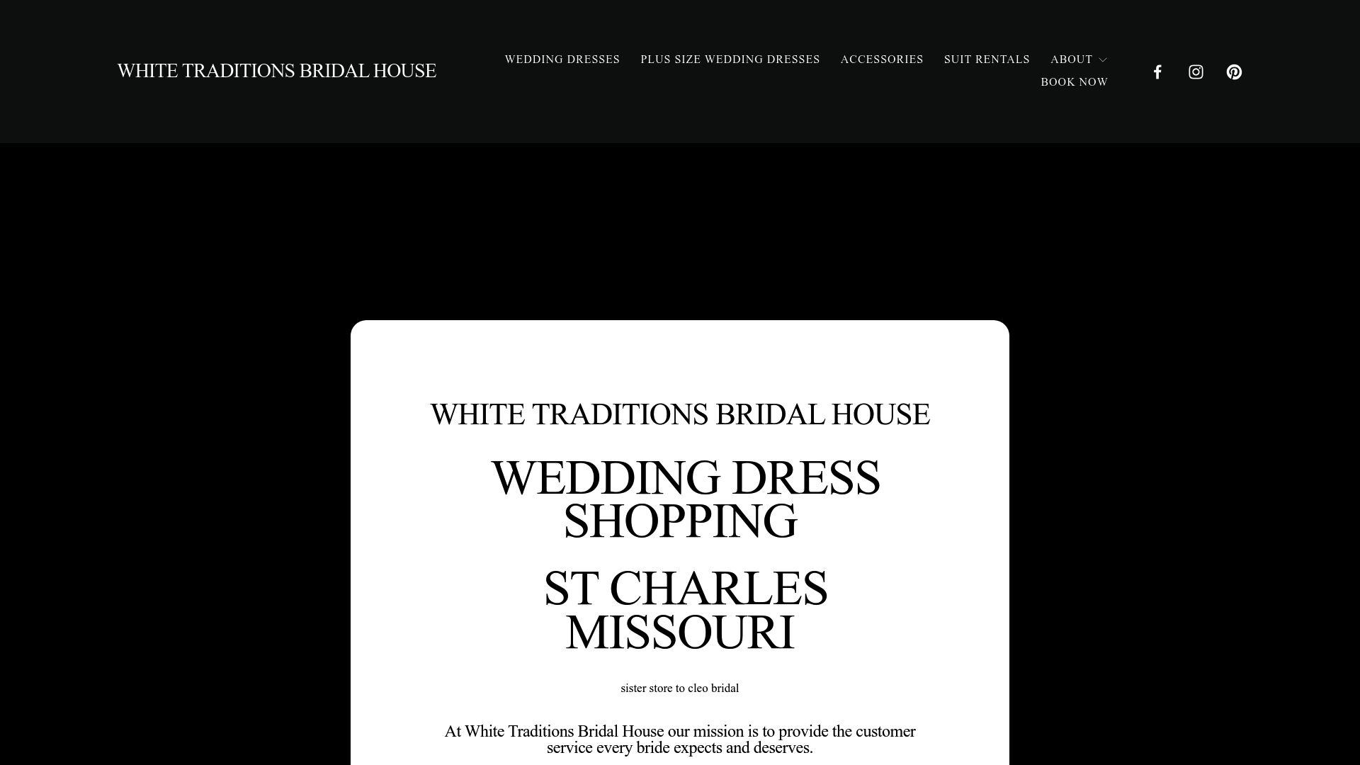 White Traditions Bridal website