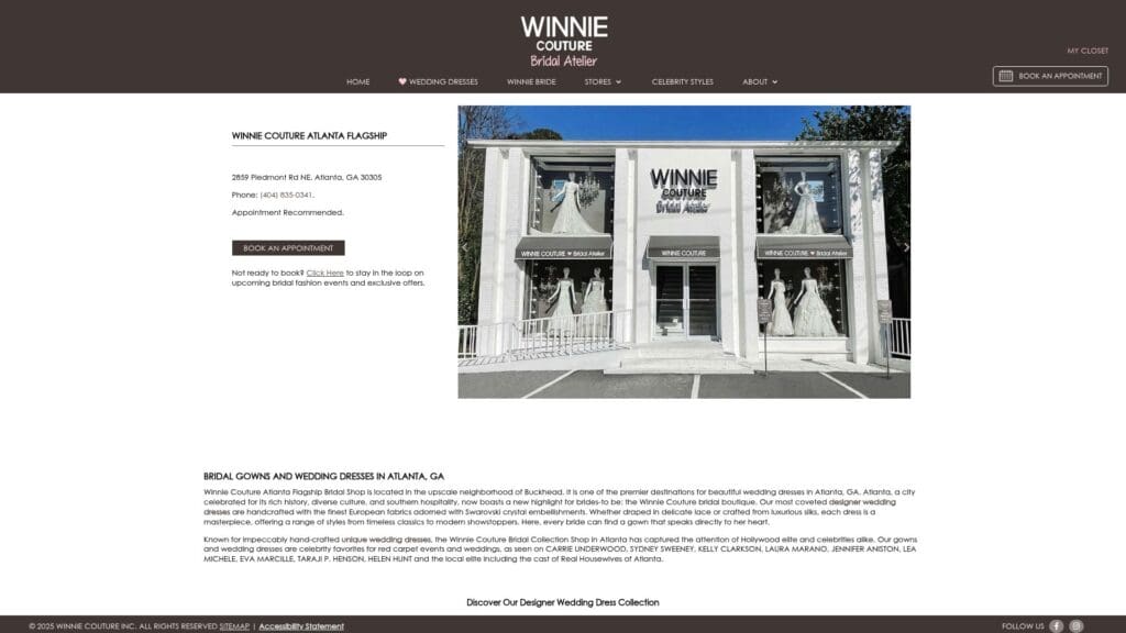 Winnie Couture Atlanta showroom