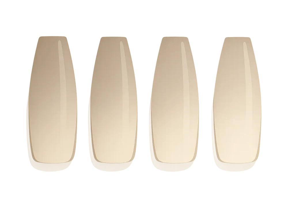 Neutral sophisticated ombre coffin nail designs