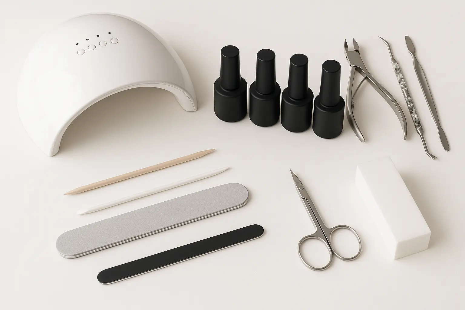 Gel overlay application process showing UV light curing