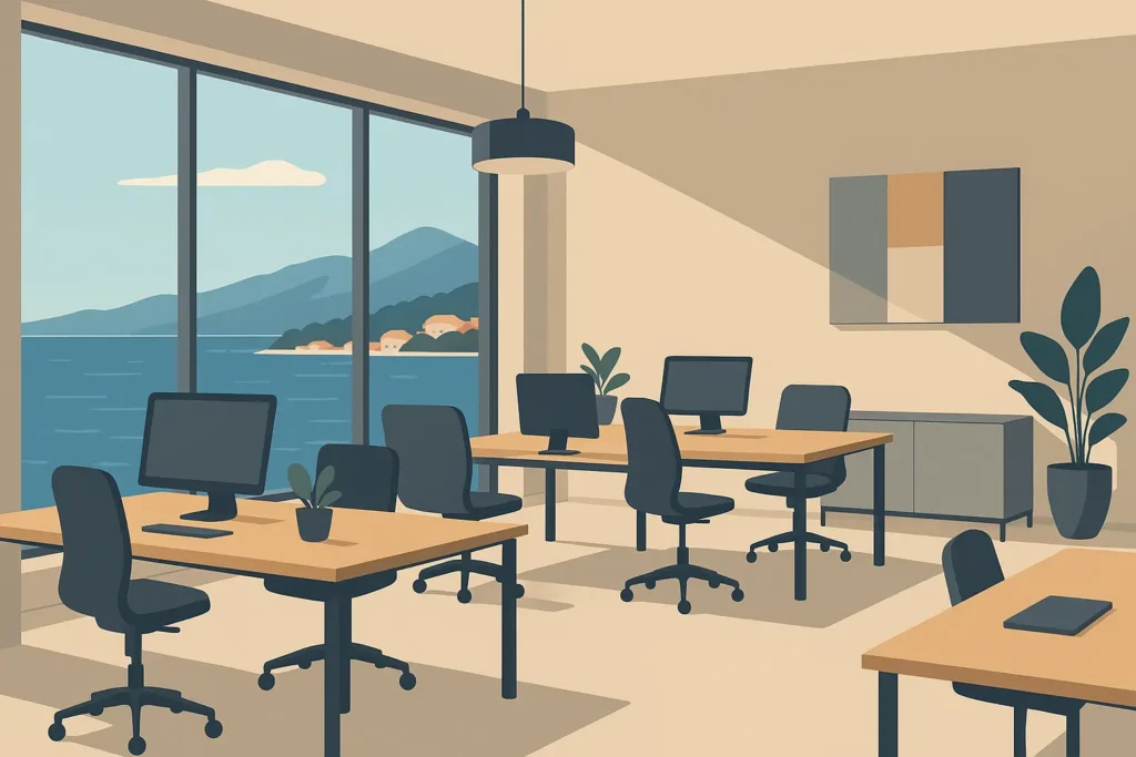 Digital nomad workspace in Croatia