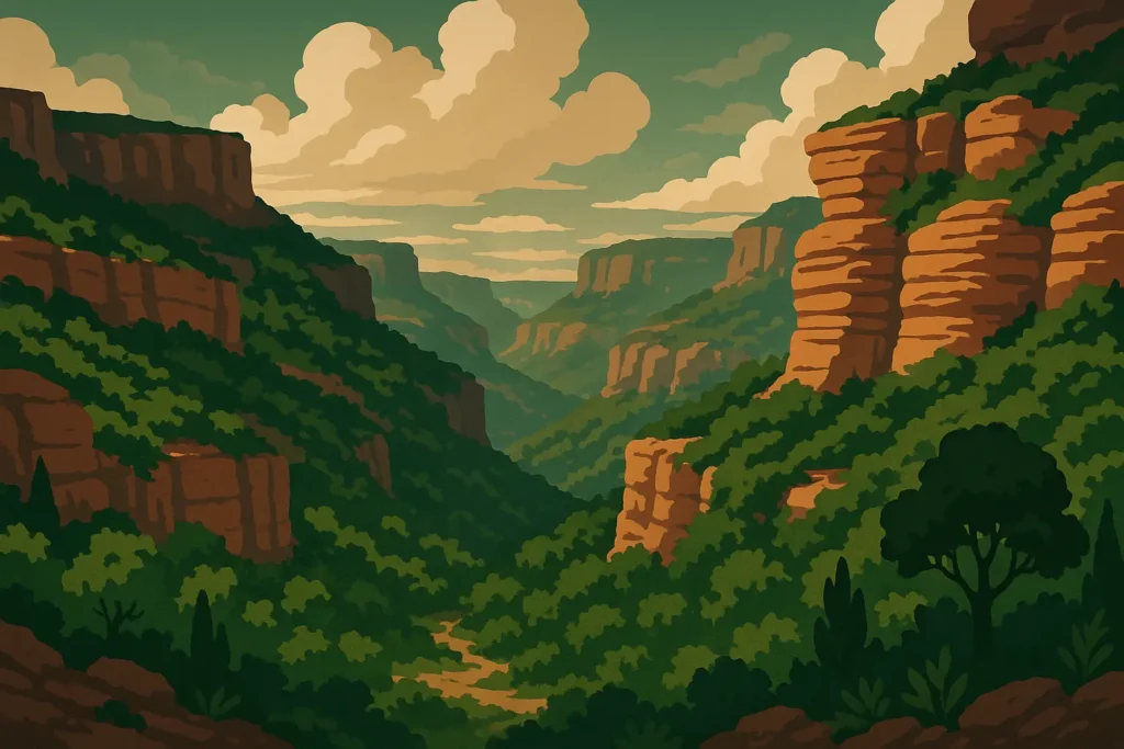 Blyde River Canyon scenic viewpoint with dramatic rock formations