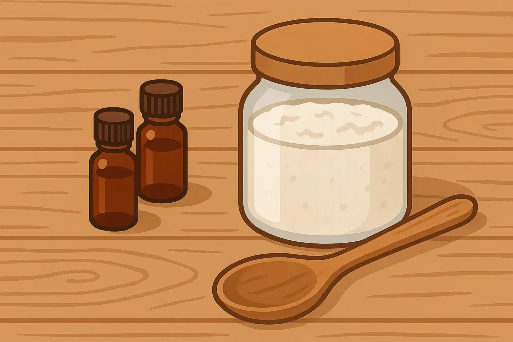 Coconut oil and essential oil blend for nail treatment