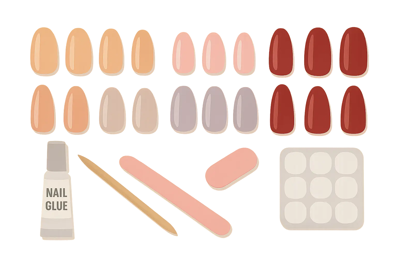 Press-on nail application guide