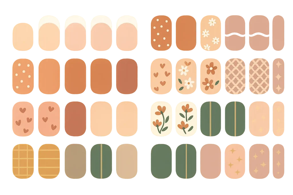 Ohora Semi-Cured Gel Nail Strips application process