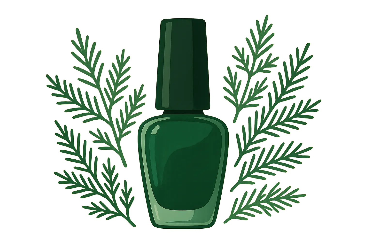 Deep emerald winter nail polish displaying rich jewel tone sophistication