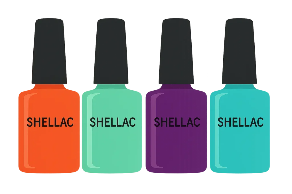 CND Shellac Wildfire vibrant red-orange color