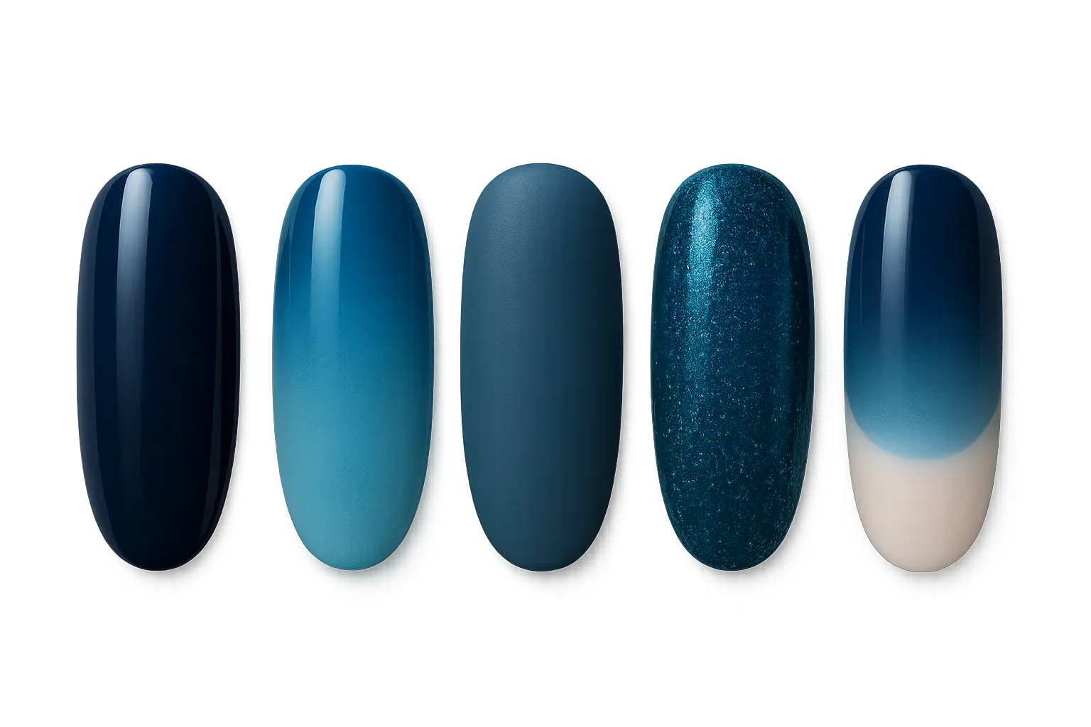 Classic ocean blue nail designs collection