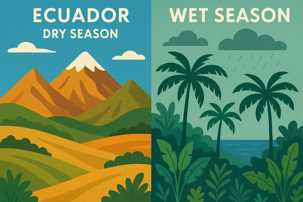 Ecuador weather patterns across different seasons