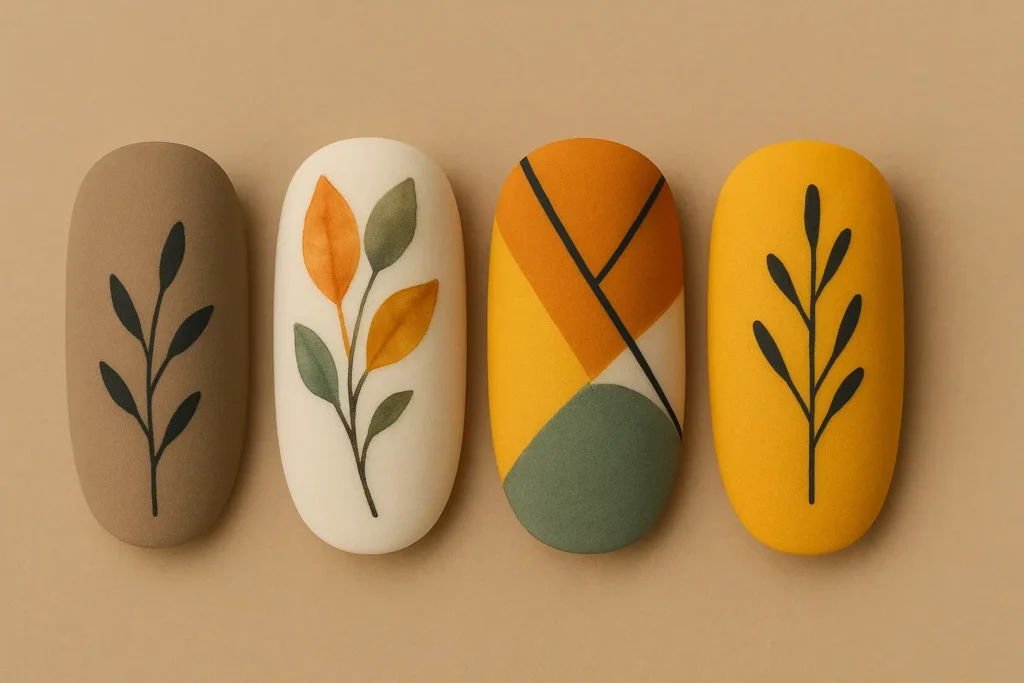 Artistic fall nail art designs