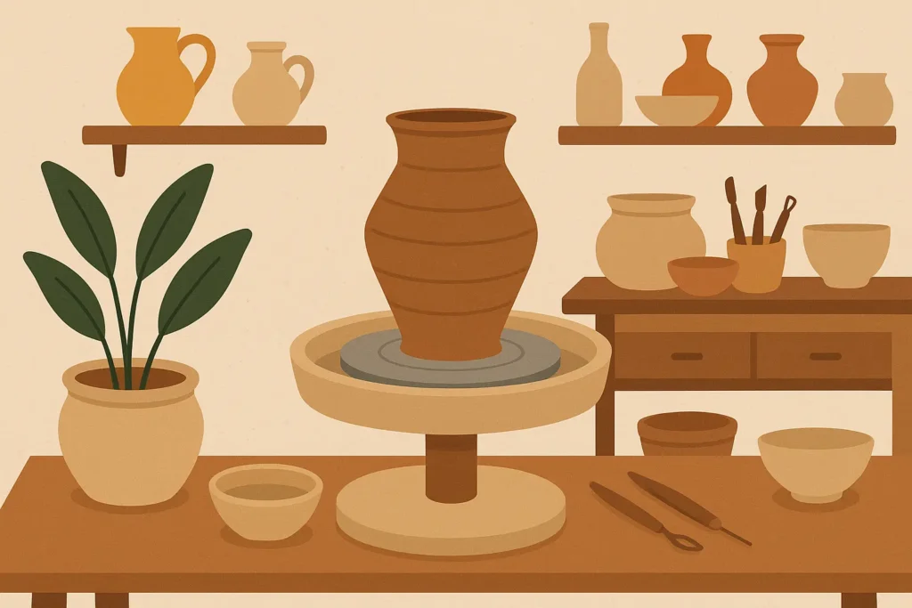Artisan working on traditional mountain crafts