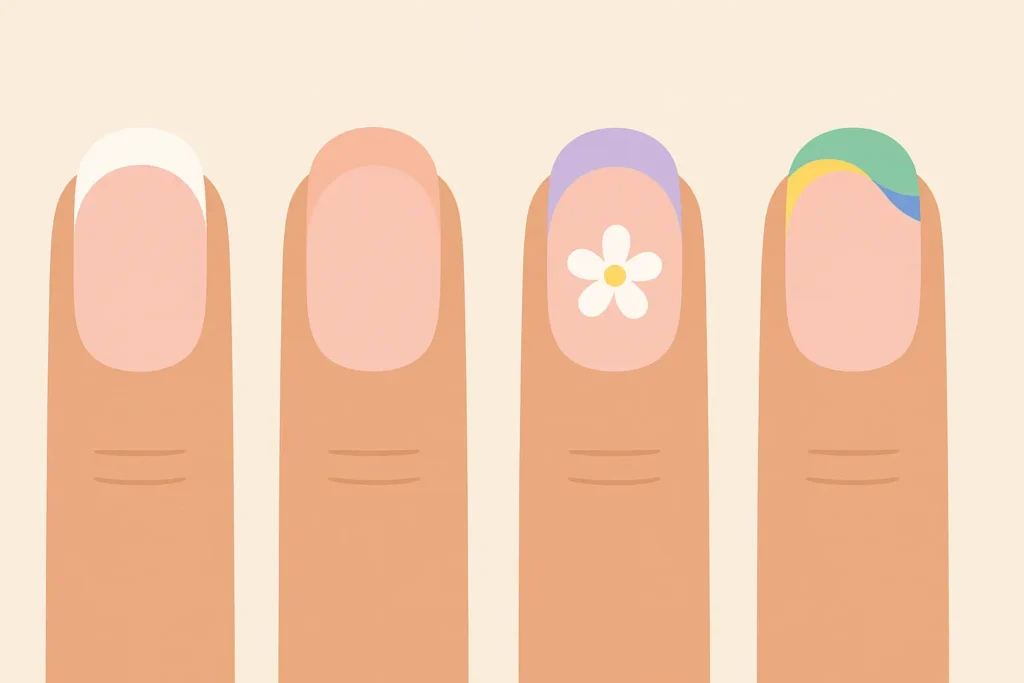 Elegant French manicure with modern twist variations