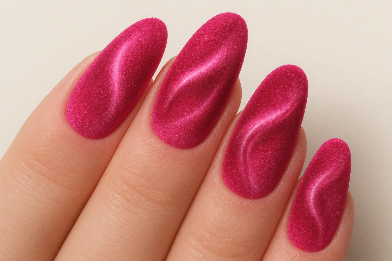 Mixed media hot pink nail techniques