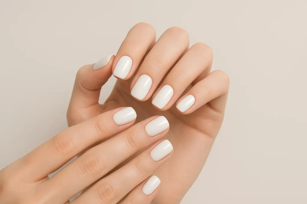 White gel nails design inspiration