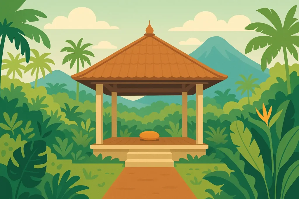 Hawaii wellness retreat with yoga and natural spa settings