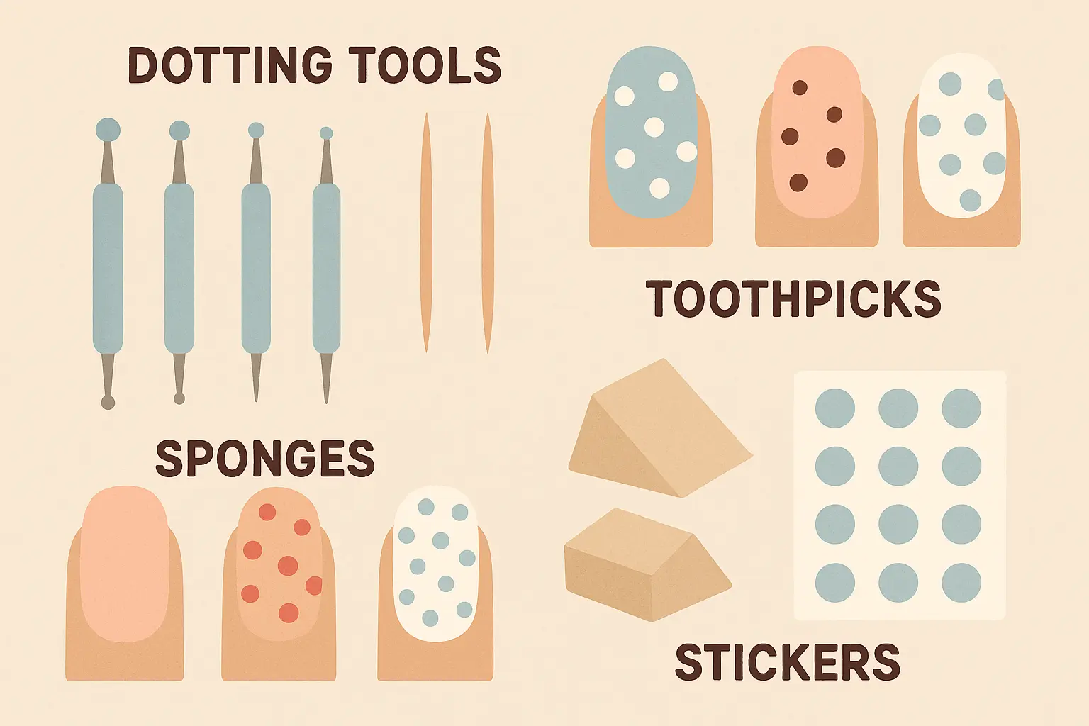 Easy DIY polka dot nail tutorial