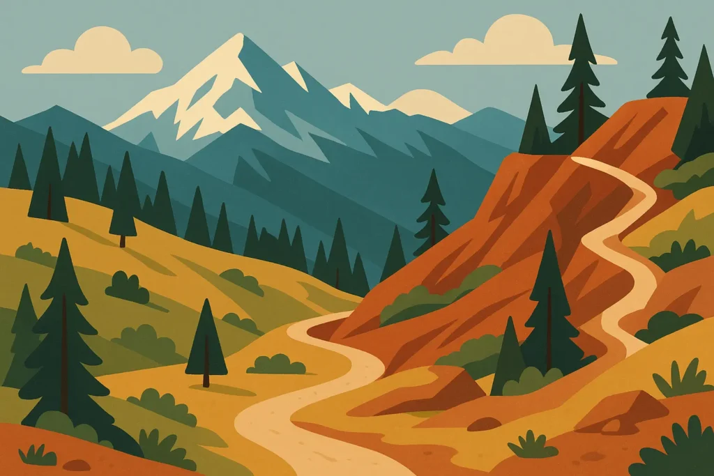 Hikers on Colorado Springs mountain trail with scenic views