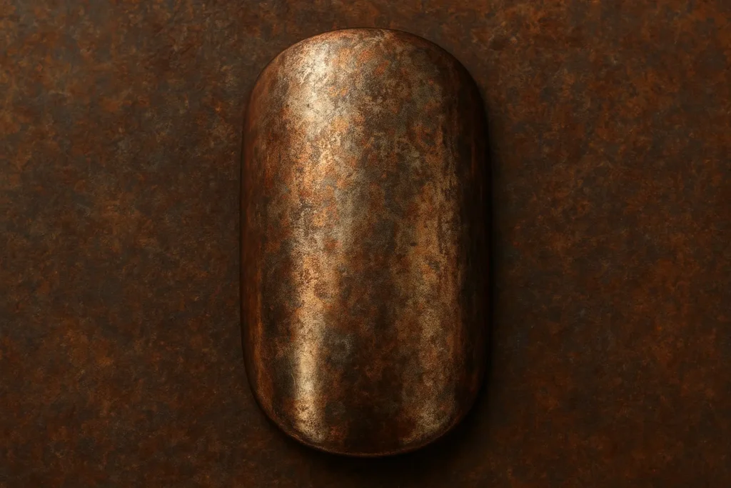 Vintage chrome nail finish