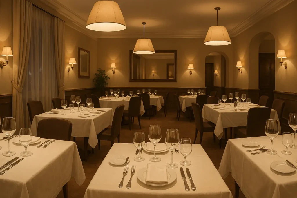 Fine dining restaurant interior in Las Vegas