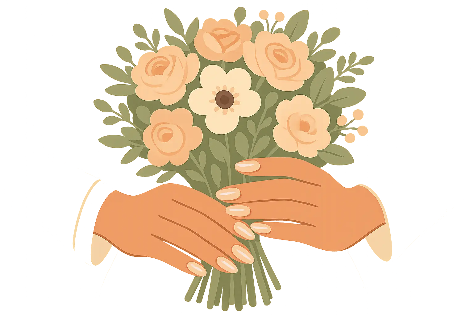 Bridal glazed nail styles for wedding day