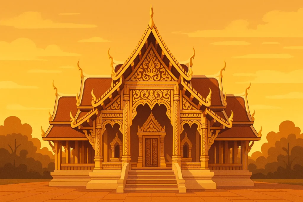 Bangkok photographer capturing temple architecture at golden hour