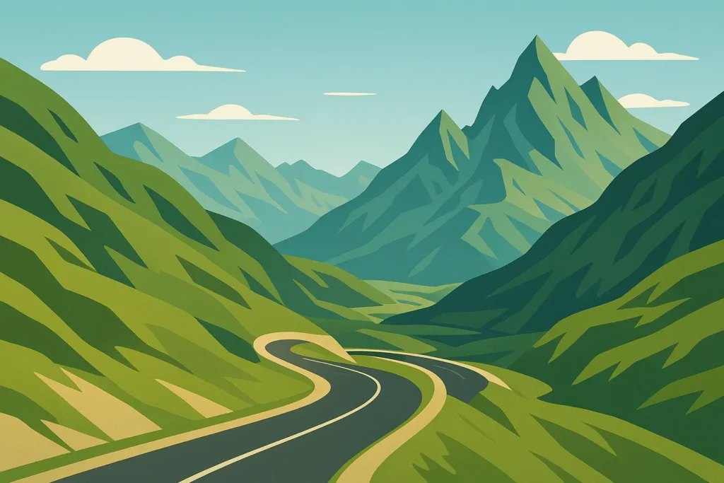 Beartooth Highway scenic mountain drive with dramatic high-altitude alpine landscapes