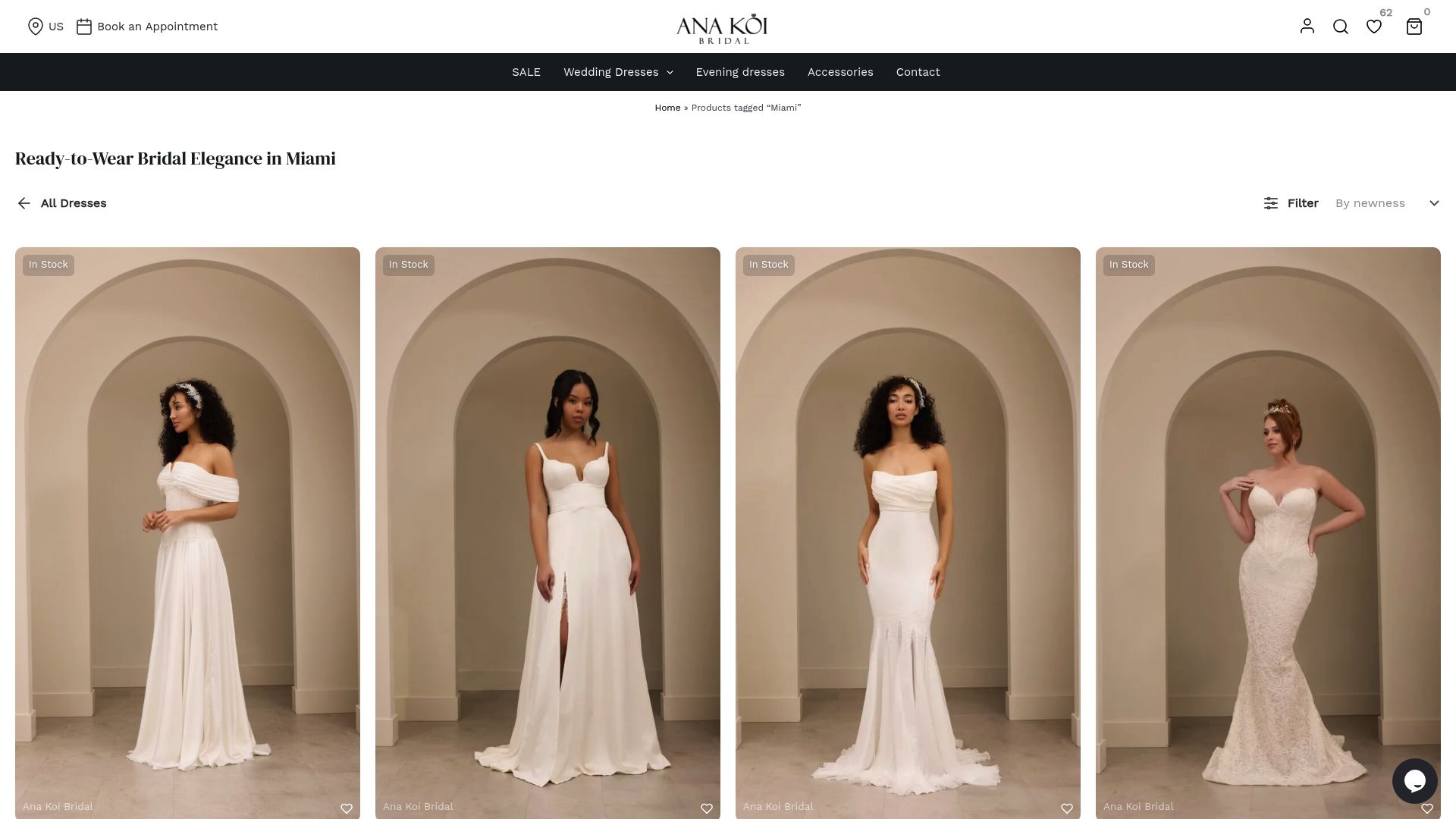 Ana Koi Bridal Miami ready-to-ship collection