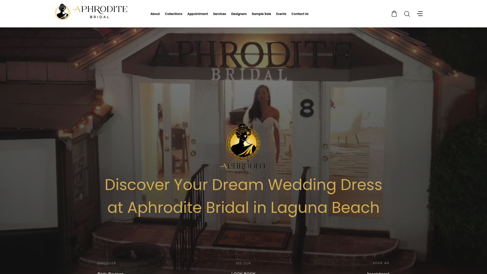 Screenshot of aphroditebridalflagship.com