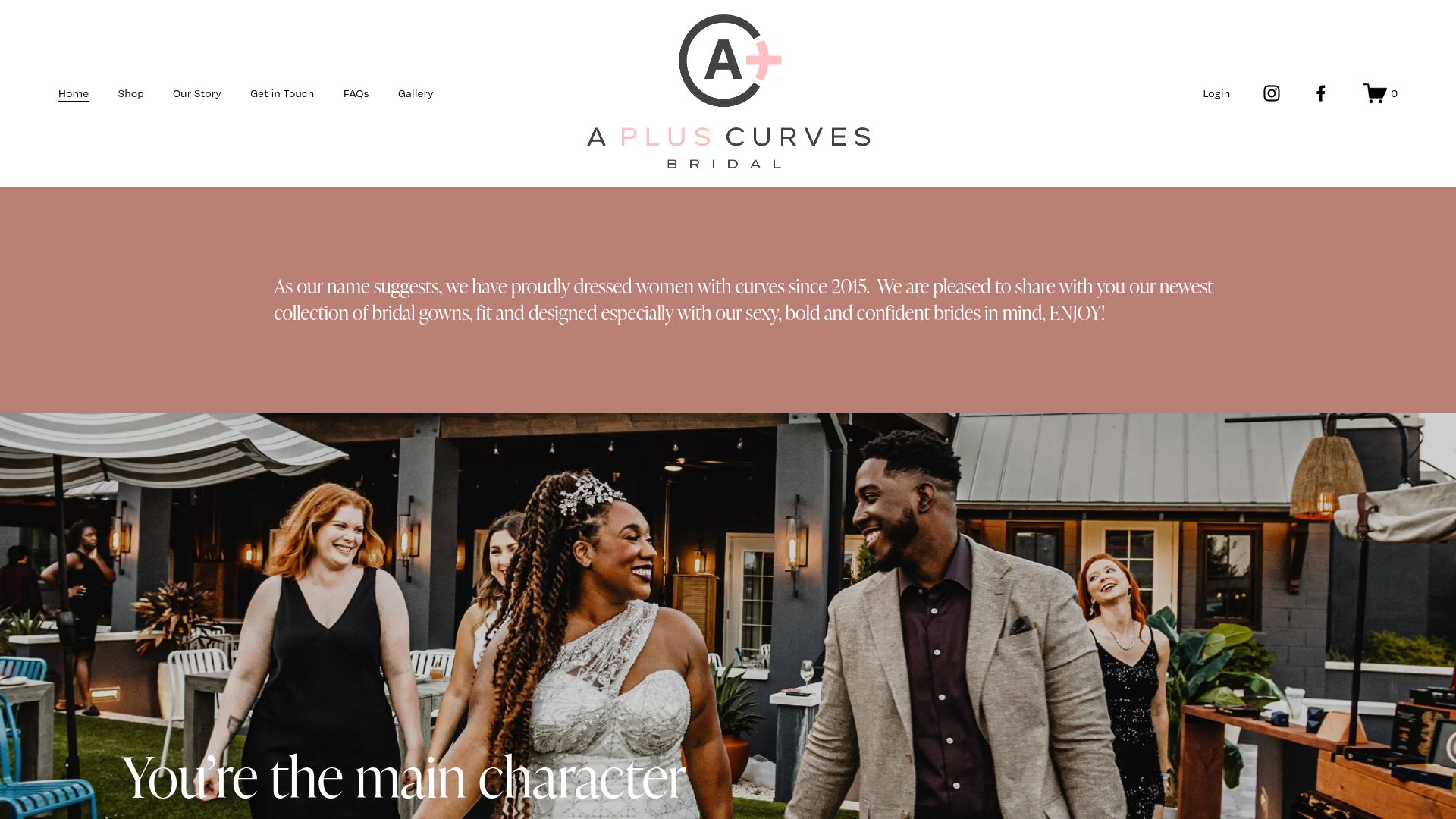 A Plus Curves website homepage