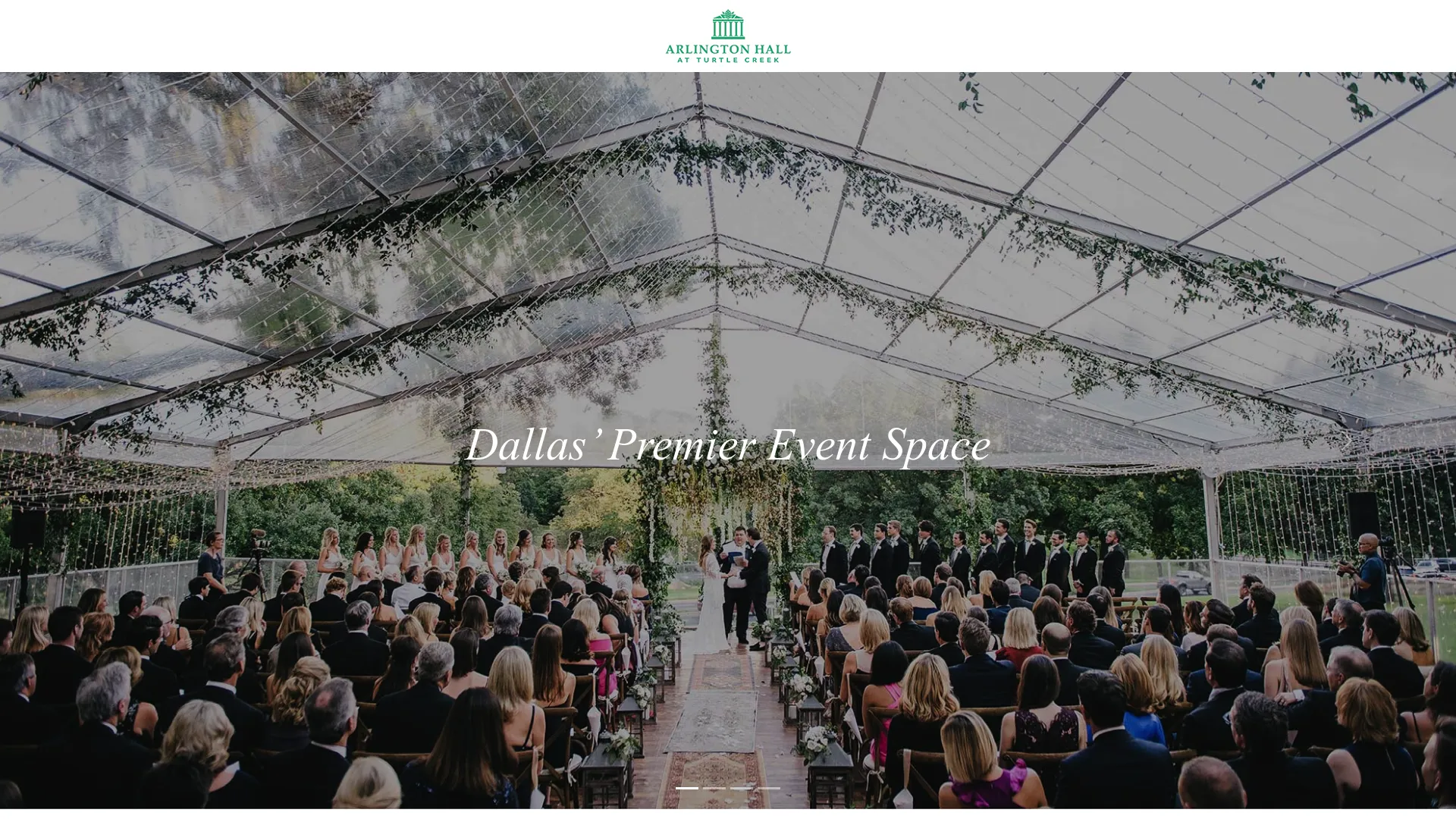 Arlington Hall historic venue with park setting and creek views