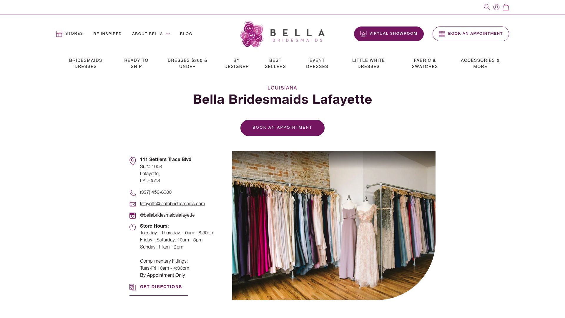 Bella Bridesmaids Lafayette page