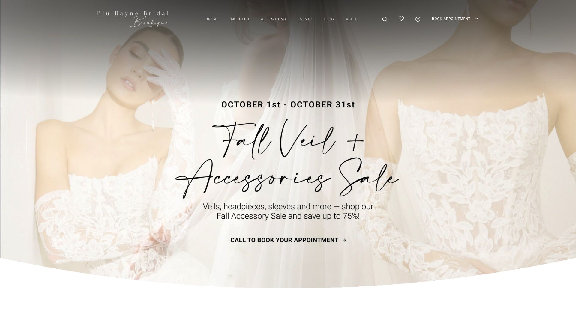 Blu Rayne Bridal Boutique elegant interior