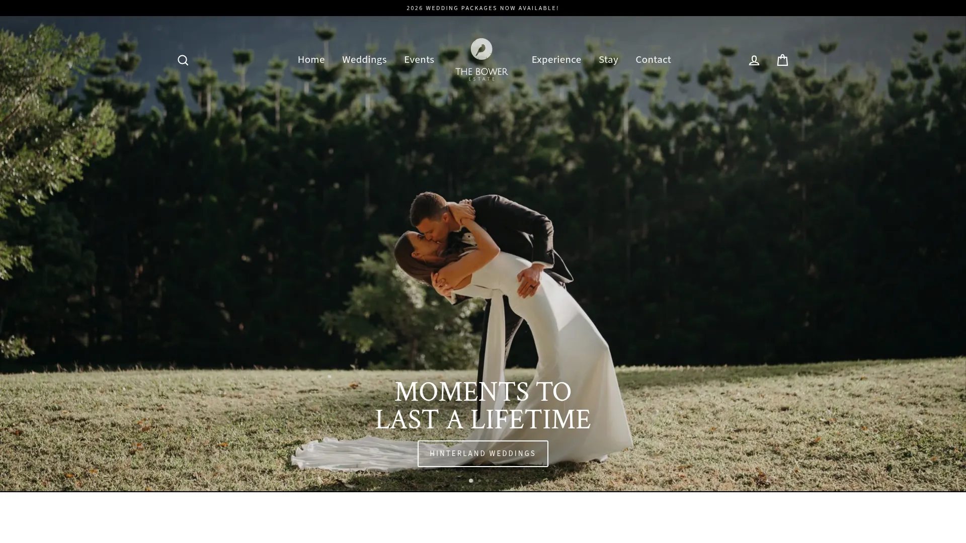 The Bower Estate 120 acre hinterland wedding venue natural setting