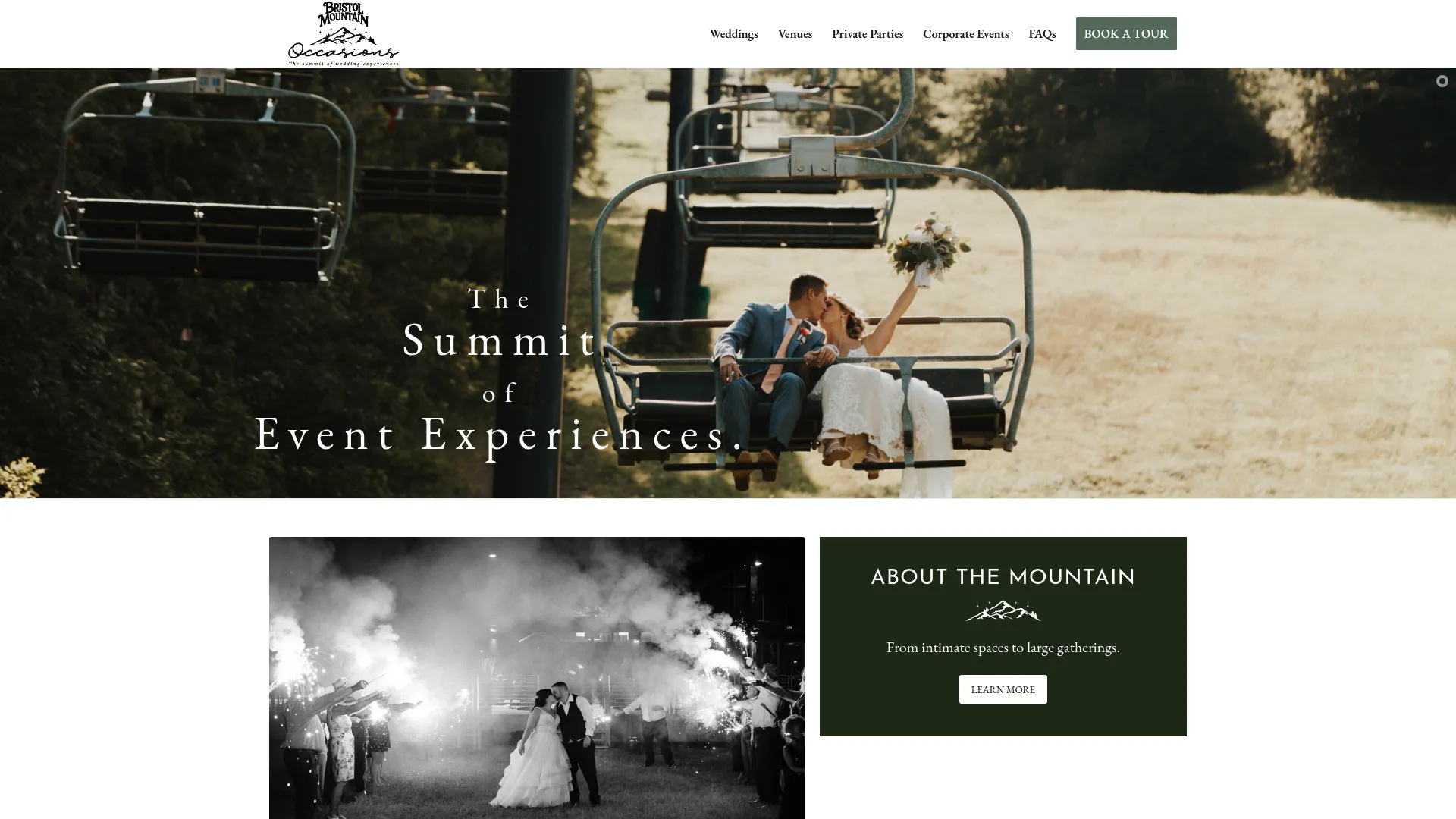 Bristol Mountain Occasions hilltop ceremony venue