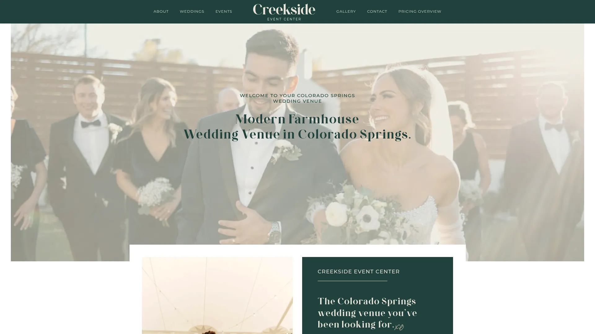 Creekside Event Center Colorado Springs wedding venue